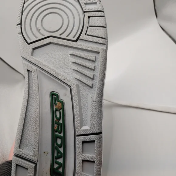 Jordan Legacys Kids White, Blue, and Green Sneakers